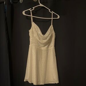 Lucy in the Sky Cream Sequin Mini Dress